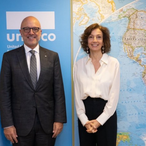 Ted Deutch rencontre la directrice générale de l'UNESCO, Audrey Azoulay
